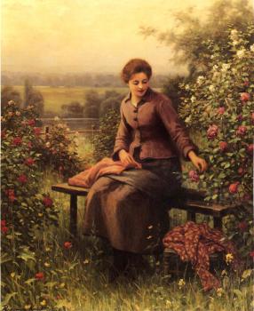 丹尼爾 李奇微爵士 Seated Girl with Flowers 丹尼爾 李奇微爵士 Seated Girl with Flowers